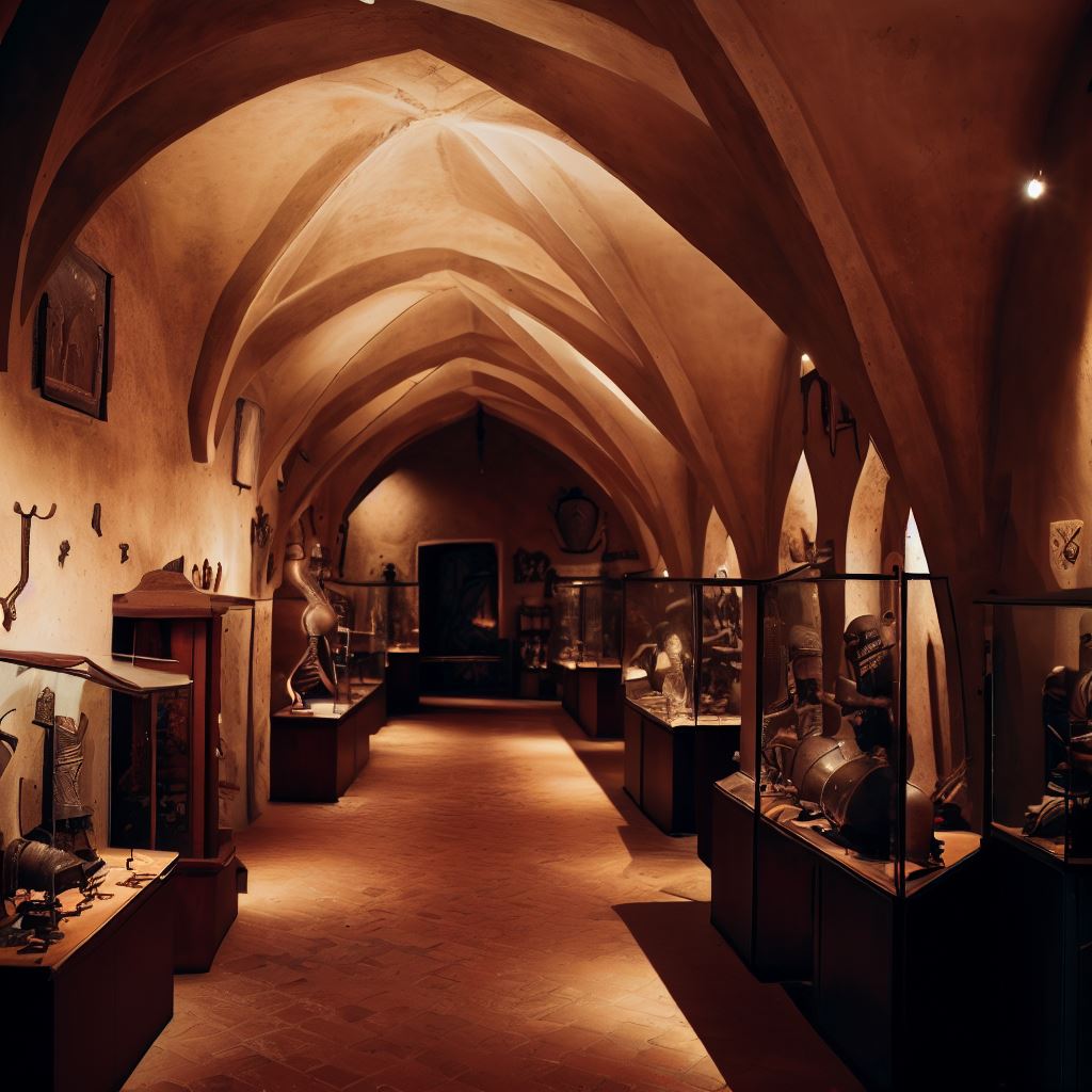 Schönes beleuchtetes Museum