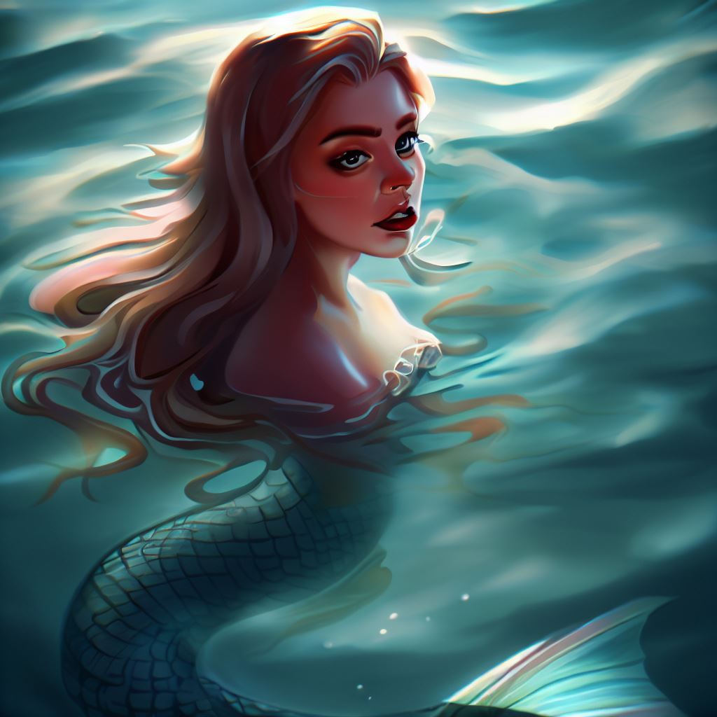 Nixe im Meer