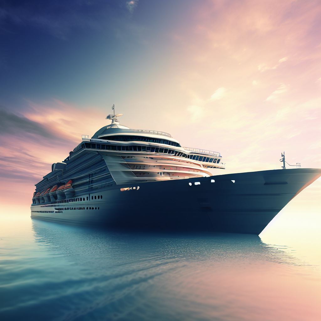 Kreuzfahrtschiff auf Ozean
