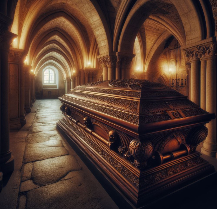 Sarg in Kirche